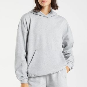 Gymshark Rest Day Hoodie - Light Grey Core Marl, size Medium